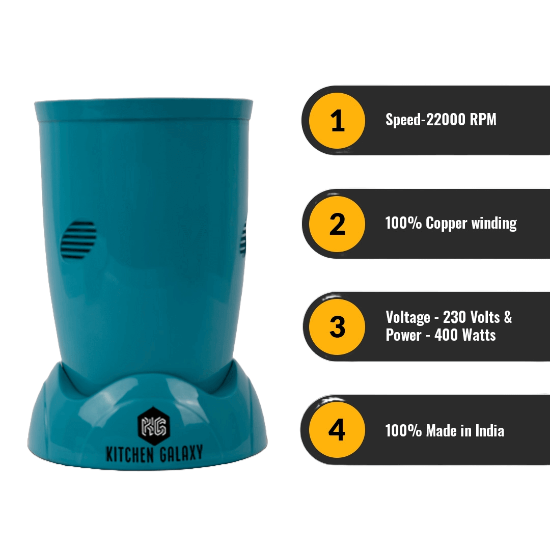 Kitchen Galaxy Bullet Mixer Grinder -  5 Jar Mixer model with 3 Blades |Glossy Series